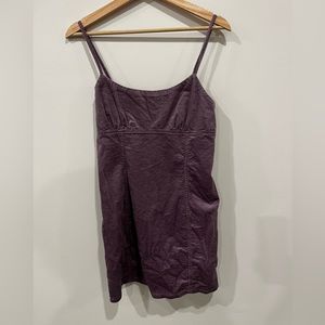 Purple Corduroy Mini Dress